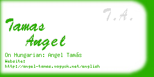 tamas angel business card